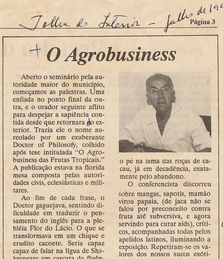 O Agrobusiness - Jornal do Interior - julho de 1993